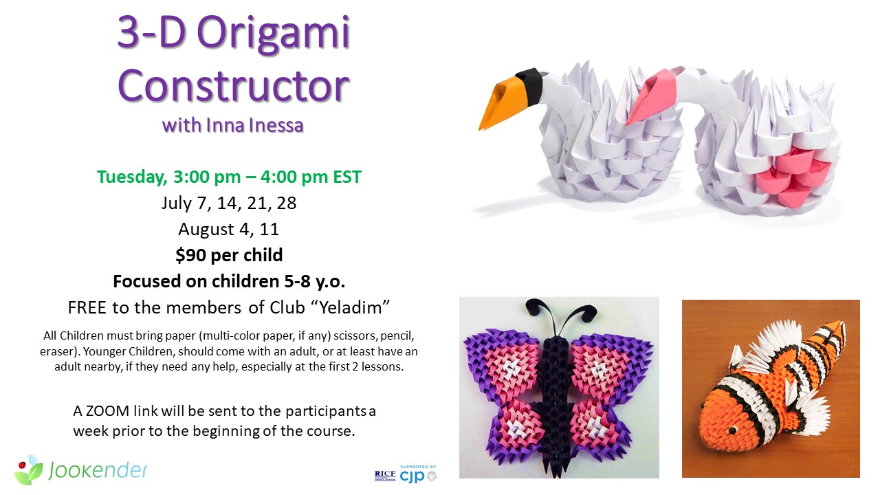 3D Origami Constructor for 5-8 y.o.