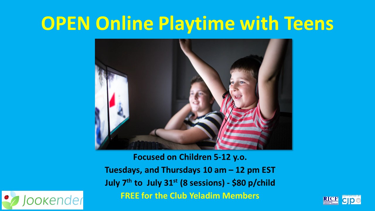 Open Online Playtime with Teens for 5-12 y.o.