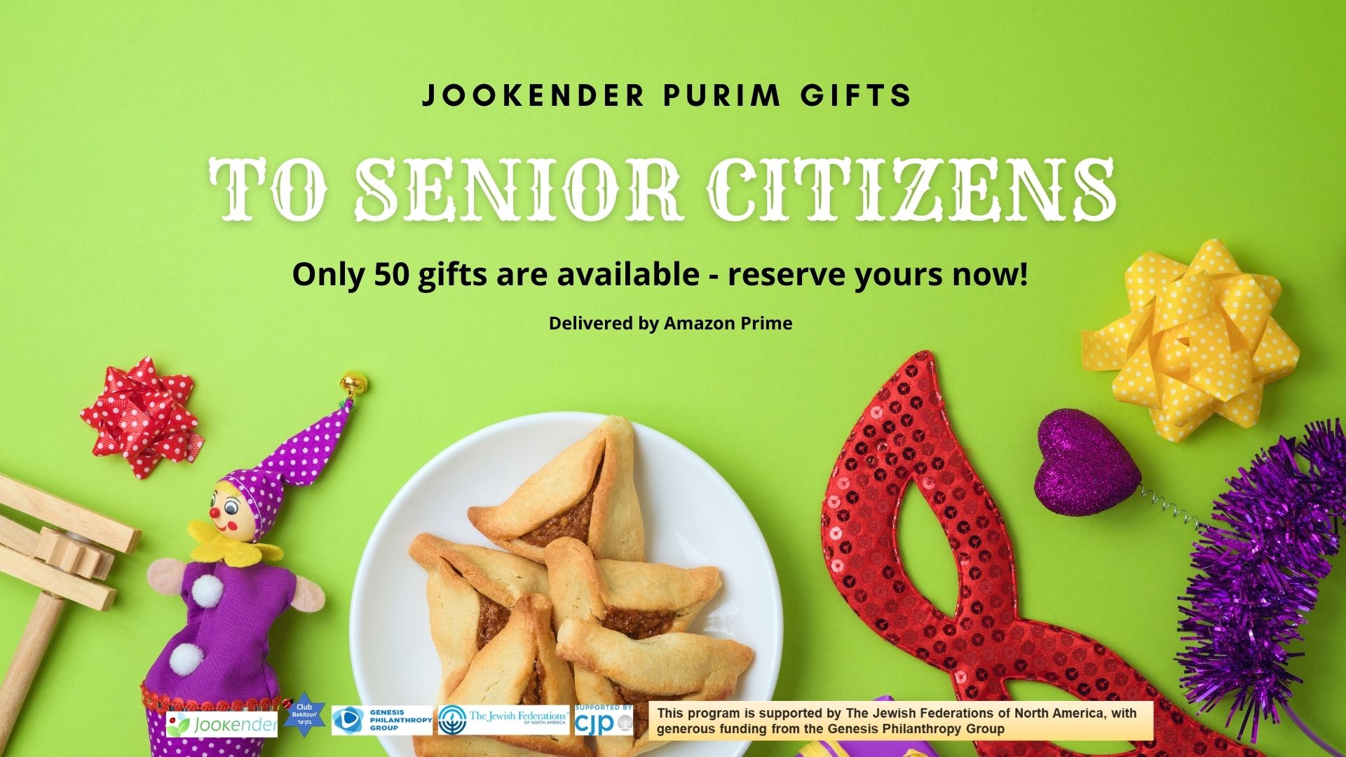 Purim Gifts to Senior Sitizens