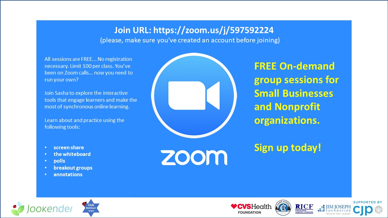 Free On-Demand Group Zoom Sessions