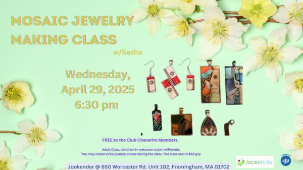 Mosaic Jewelry Making Class