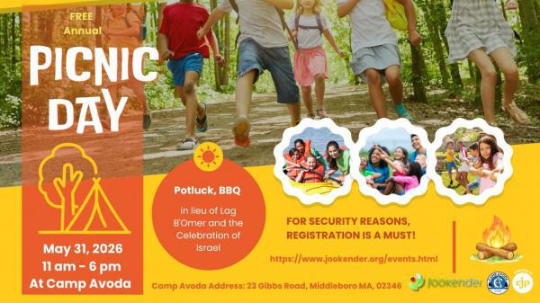 FREE Annual Picnic Day at Camp Avoda