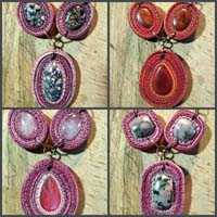 Clay Art Jewelry with Semi-precious stones