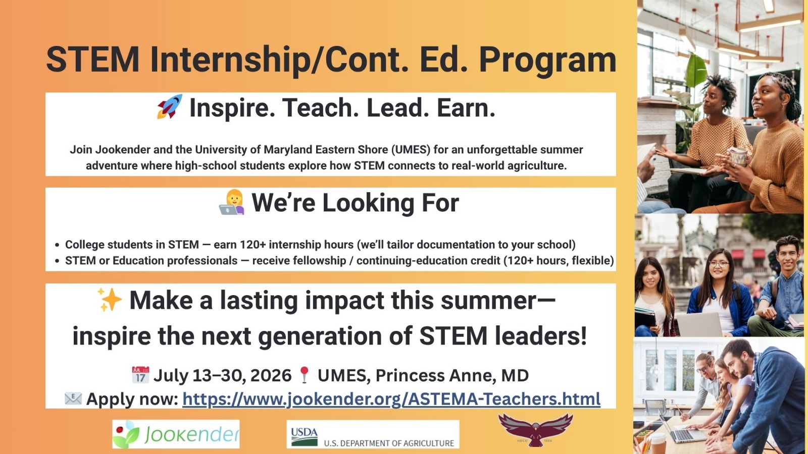 ASTEMA - Summer College Internship/Cont. Ed. Program