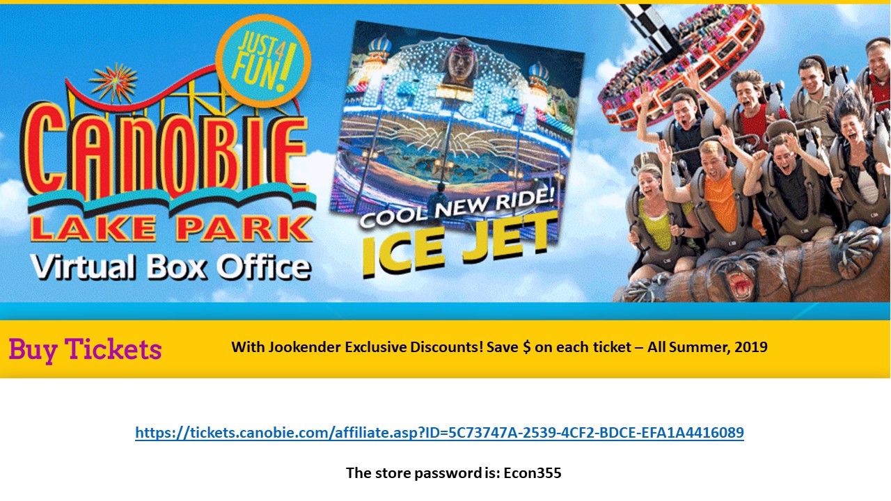 Jookender discount to Canobie Lake