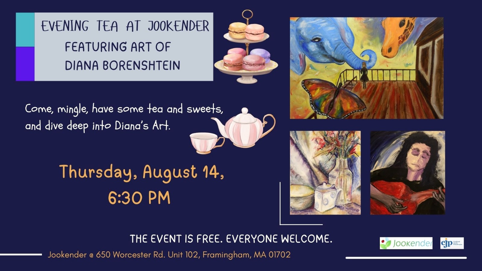 Evening Tea & Art Exhibition of Diana Borenshtein