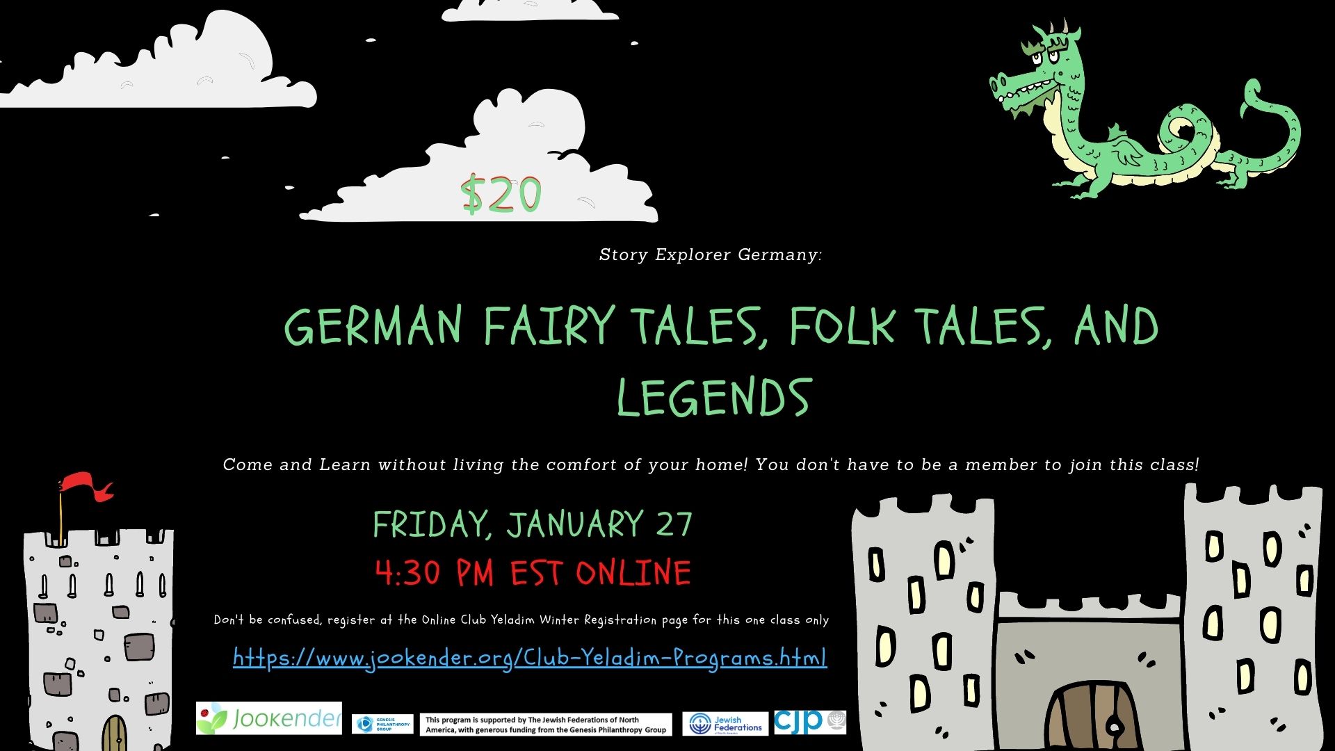 Story Explorer Germany: German Fairy Tales, Folk Tales, and Legends (8-13 y.o.) - One time, January 27