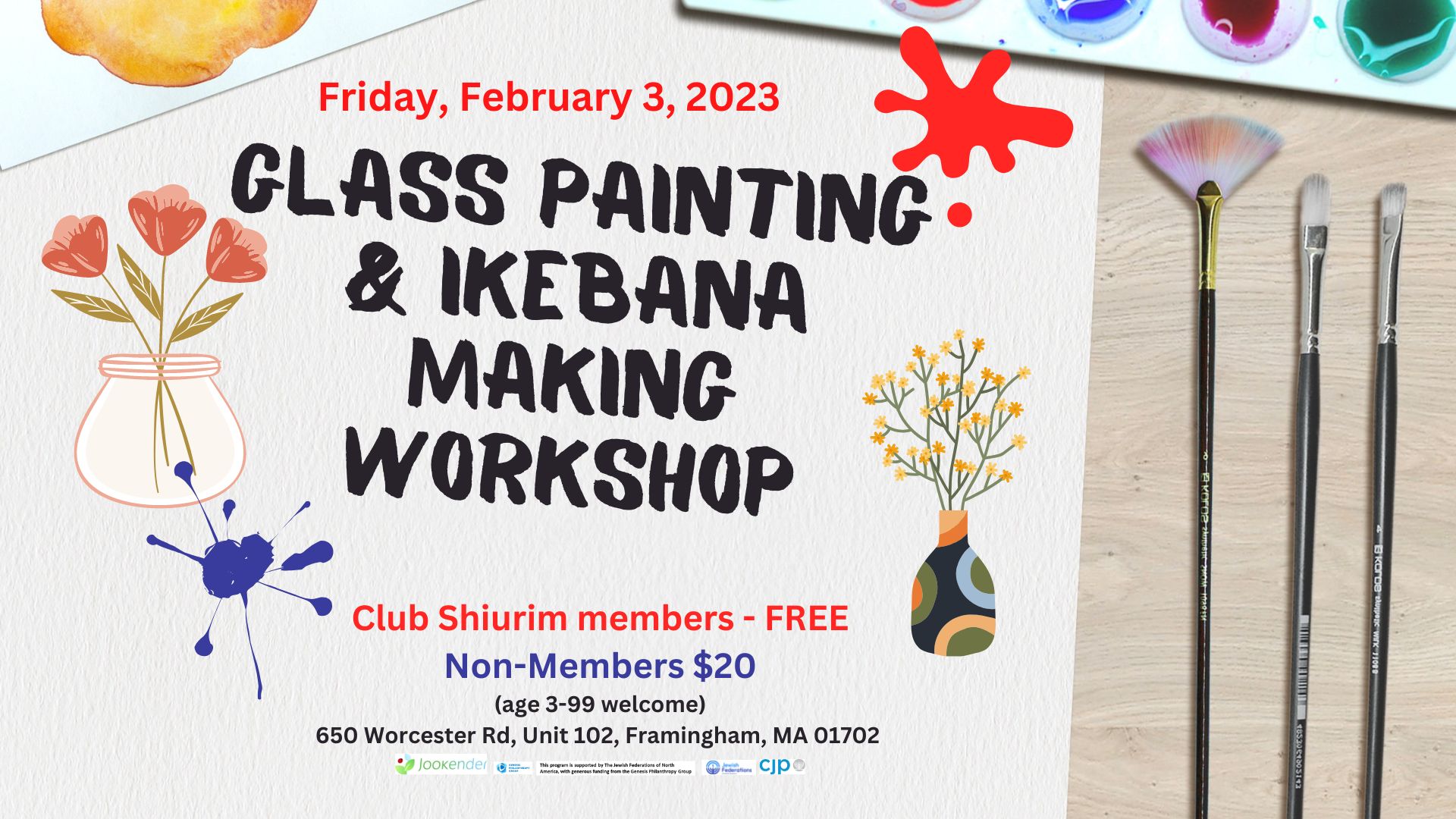 Glass Painting & Ikebana Making Workshop