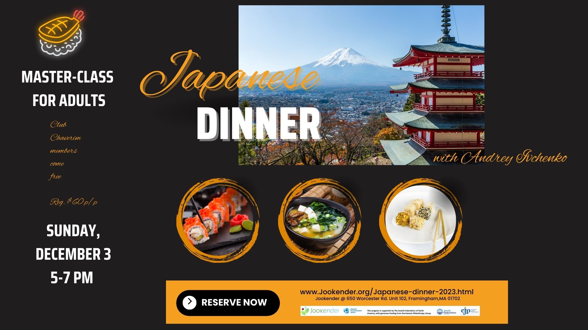 Japanese Dinner - Master Class for Adults