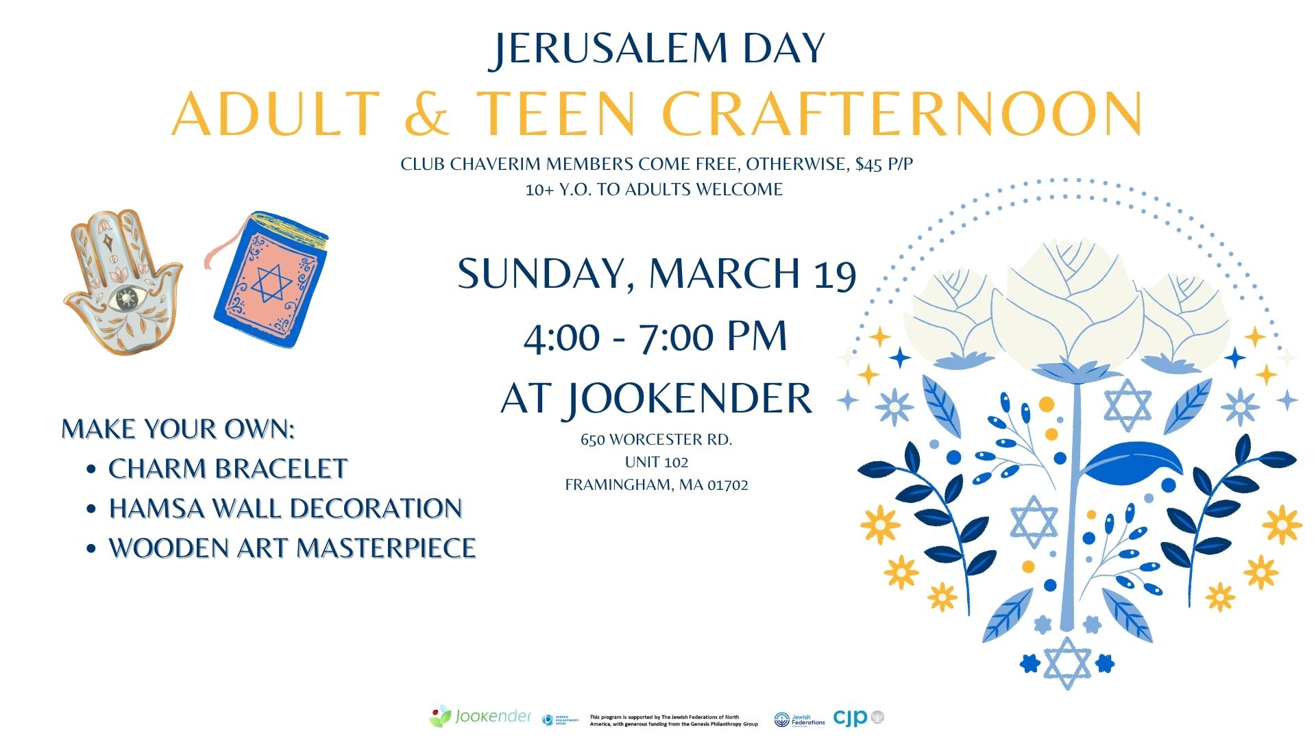 Jerusalem Day Adult & Teen Crafternoon