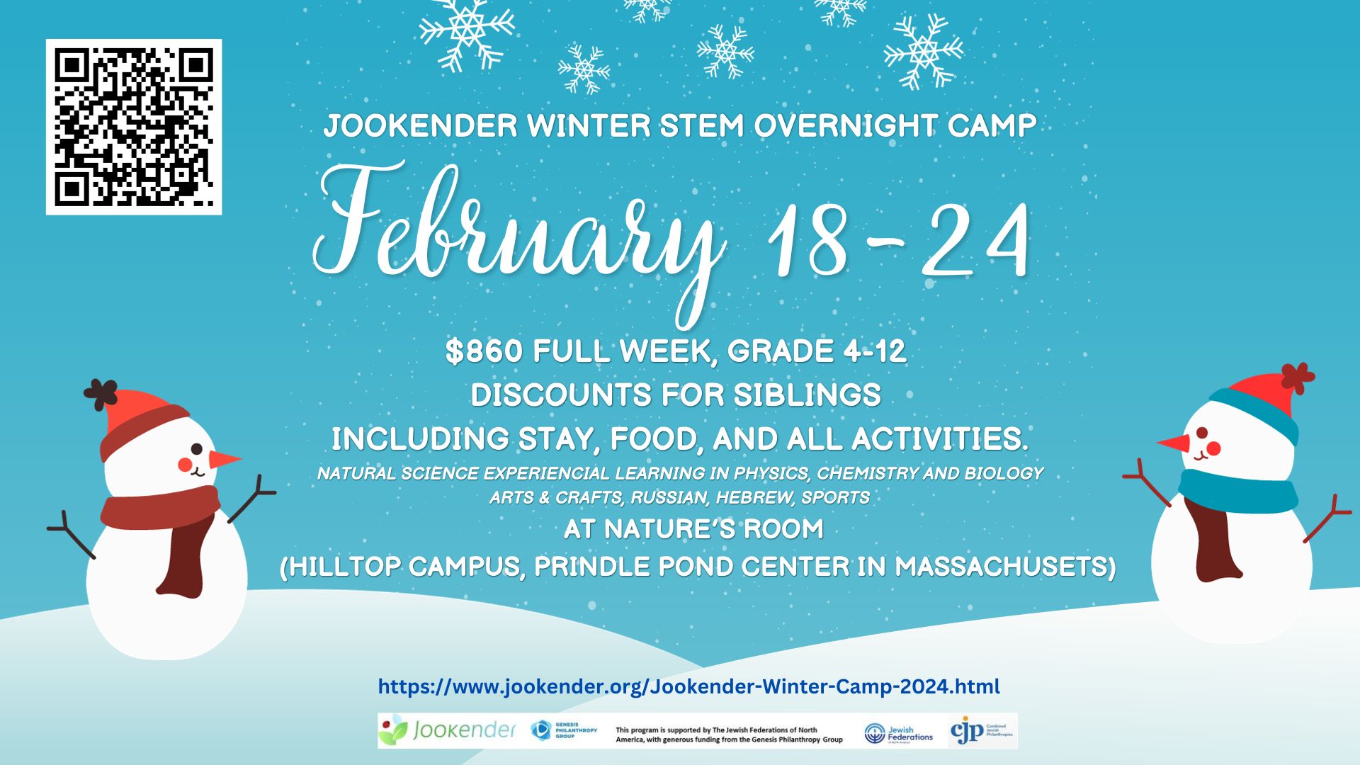 February Break Sleepaway Jookender STEM Camp