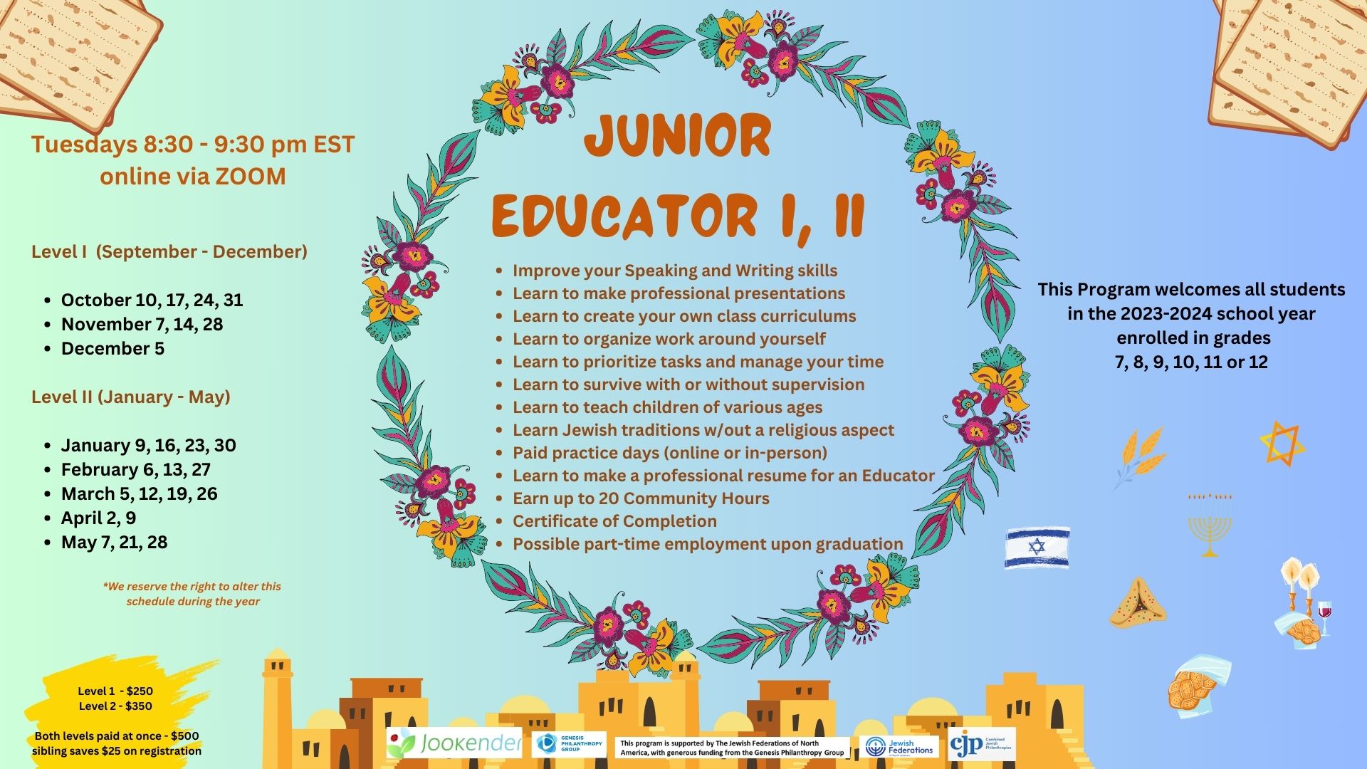 Junior Educator I, II