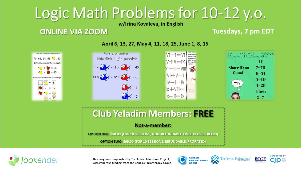 Logic Math Problems for 10-12 y.o.