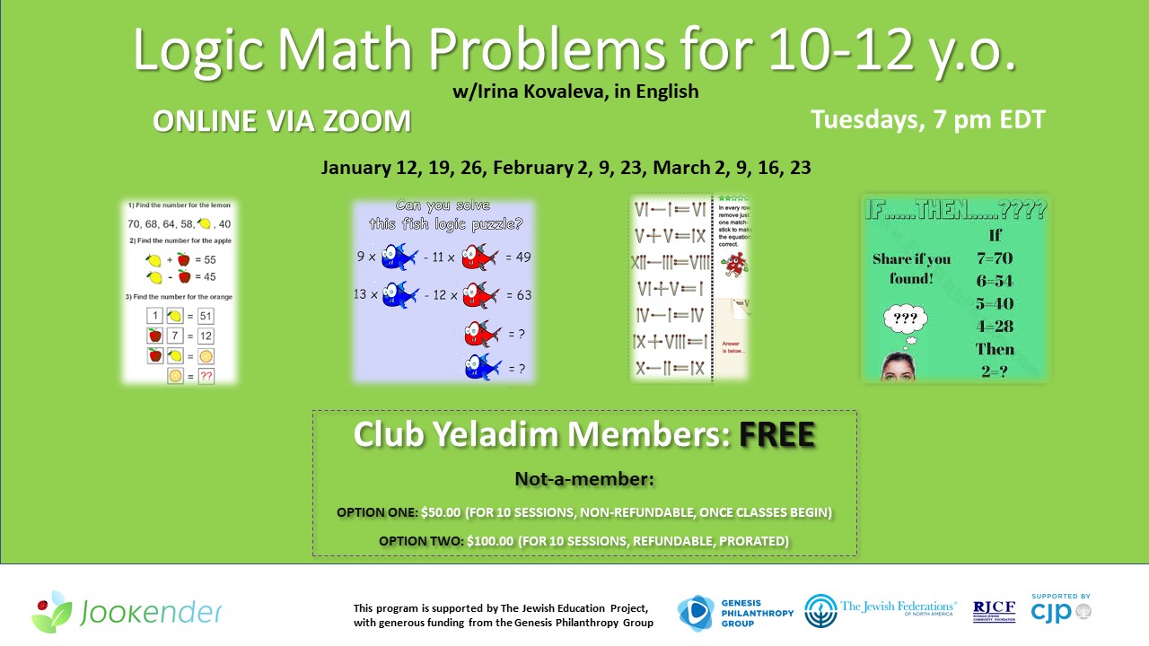 Logic Math Problems for 10-12 y.o.