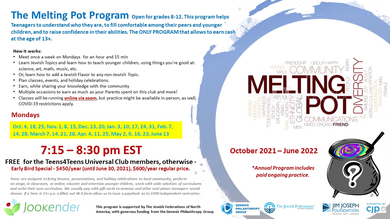 The Melting Pot, Learn and Earn program for Teenagers