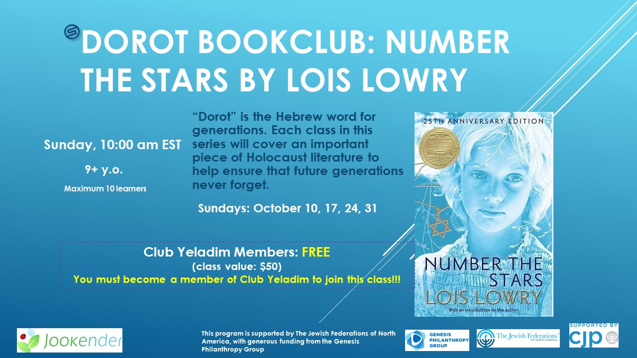 Dorot Bookclub: Number The Stars By Lois Lowry