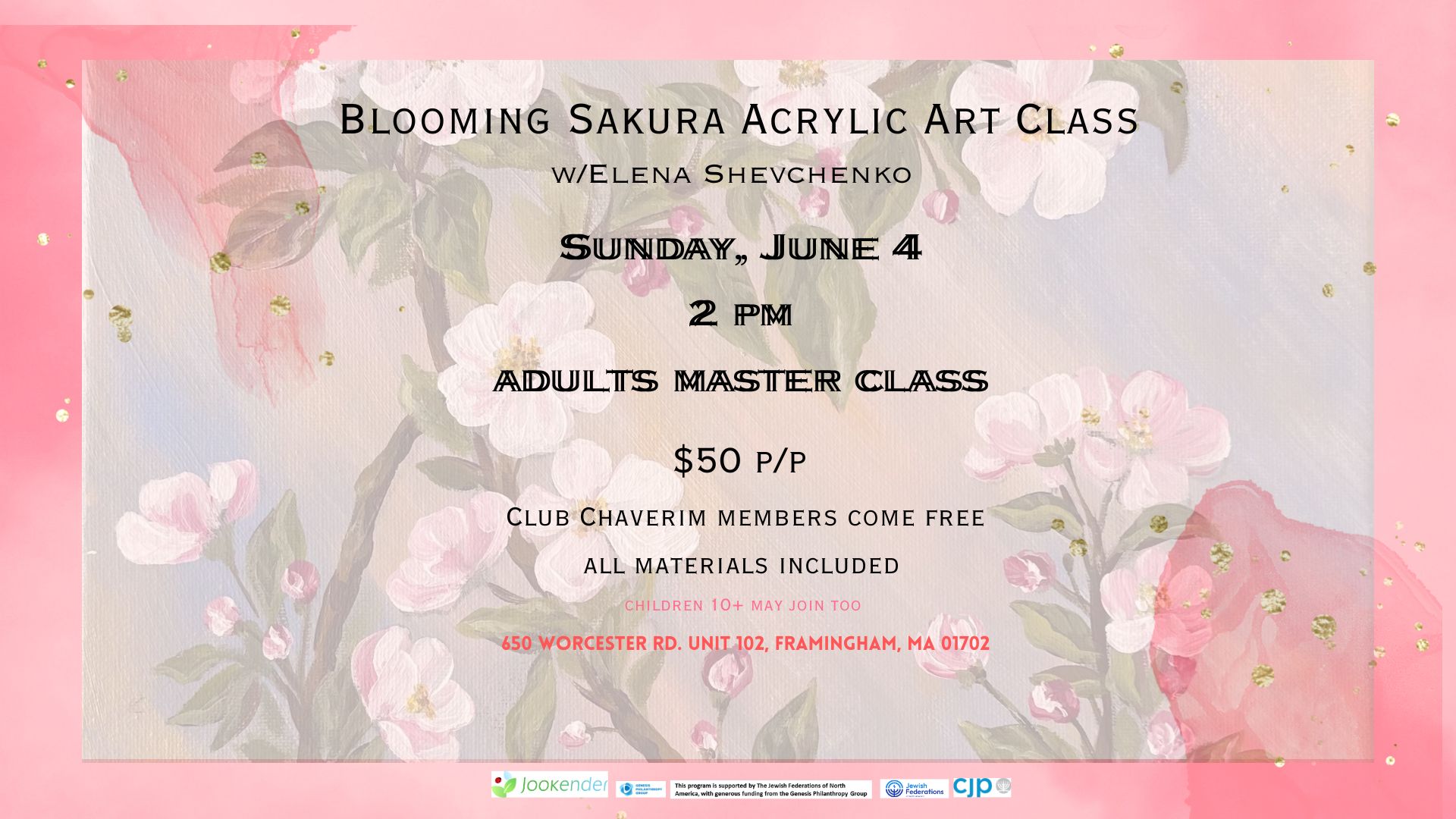 Blooming Sakura Acrylic Art Class