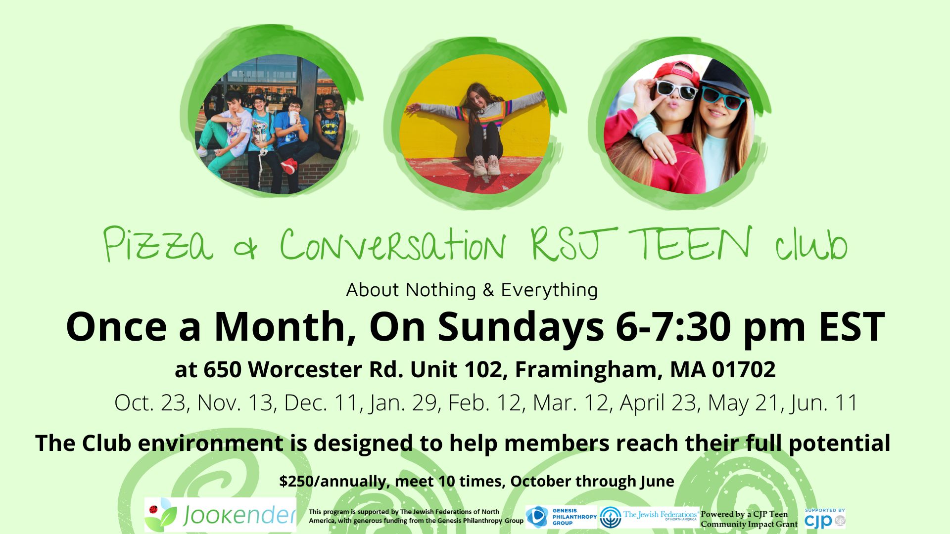 Pizza & Conversation RSJ TEEN Club