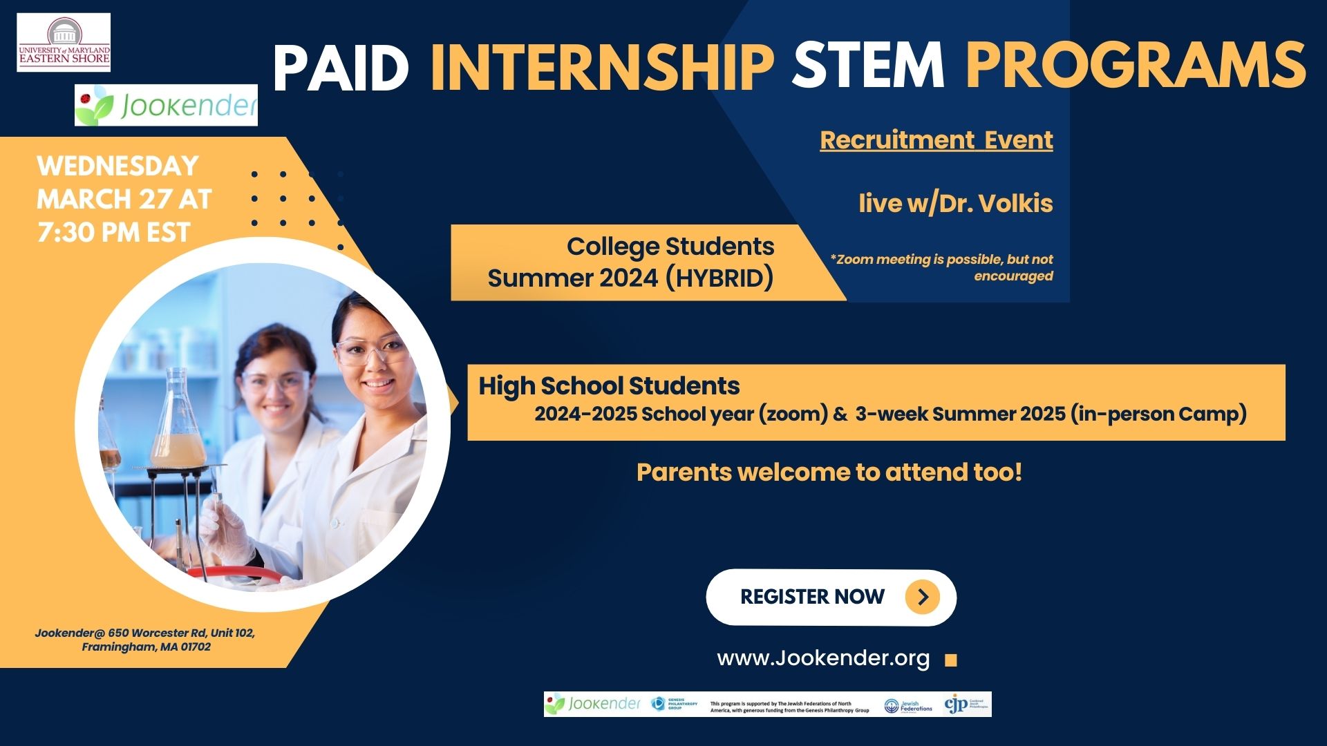 Paid Internship STEM Programs Recruitment Event