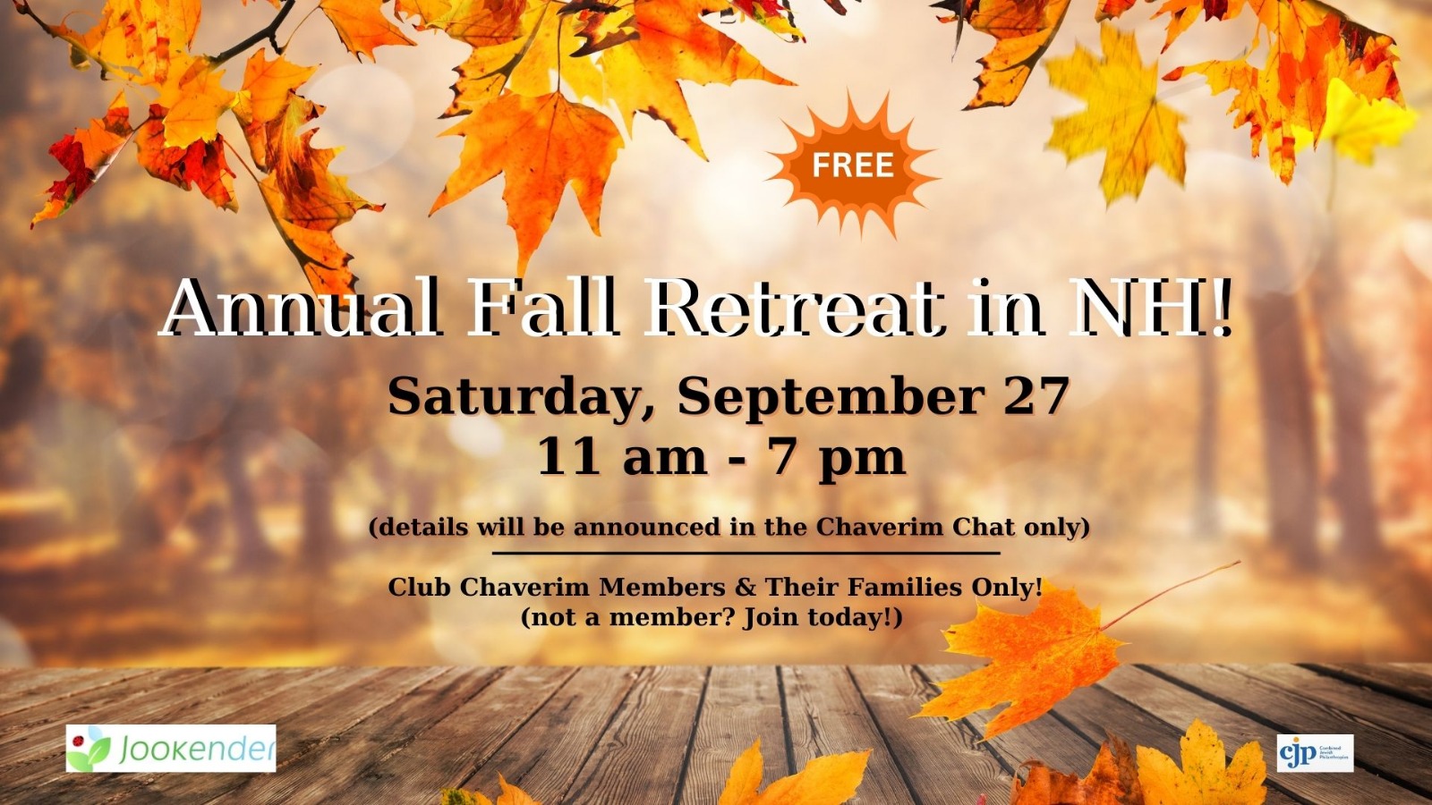 Annual Fall Retreat in NH!